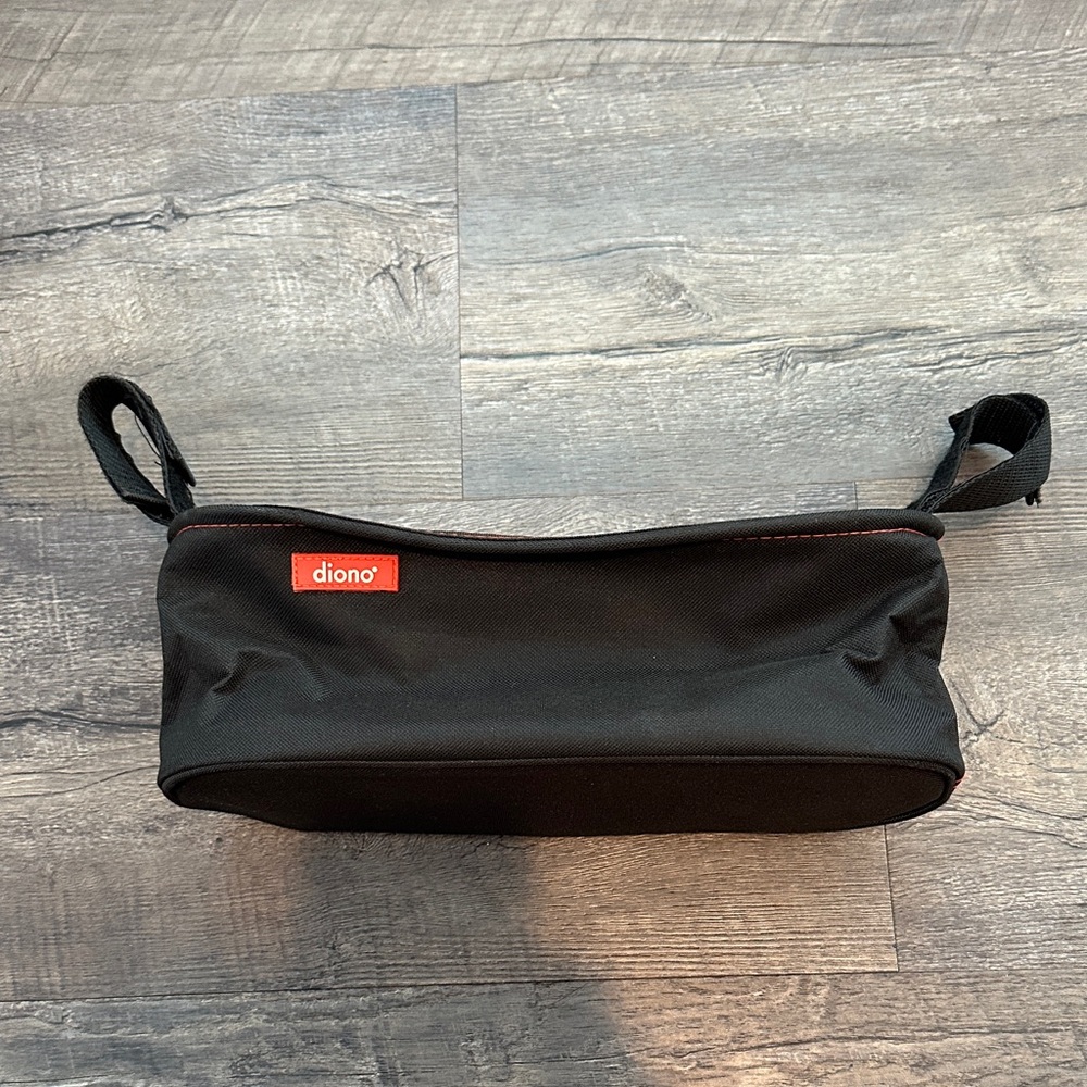 Diono Black Buggy Buddy Universal Stroller Organizer w/Cup Holder Zippered Pouch